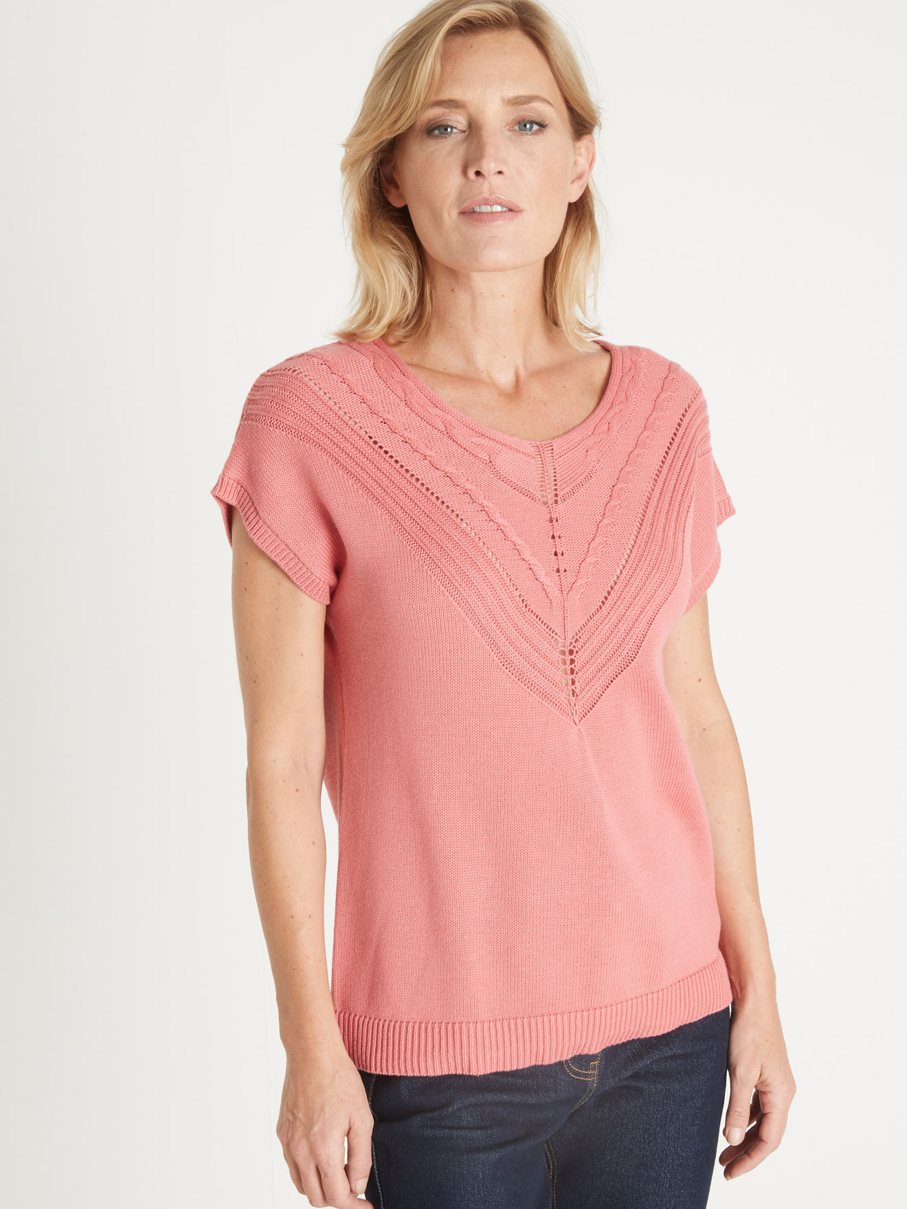 Pull manches courtes en T