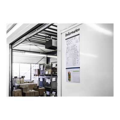 Durable Durafix - 5 Barres d'affichage adhésives 297 mm - noir - pour documents A3 portrait ou A4 paysage