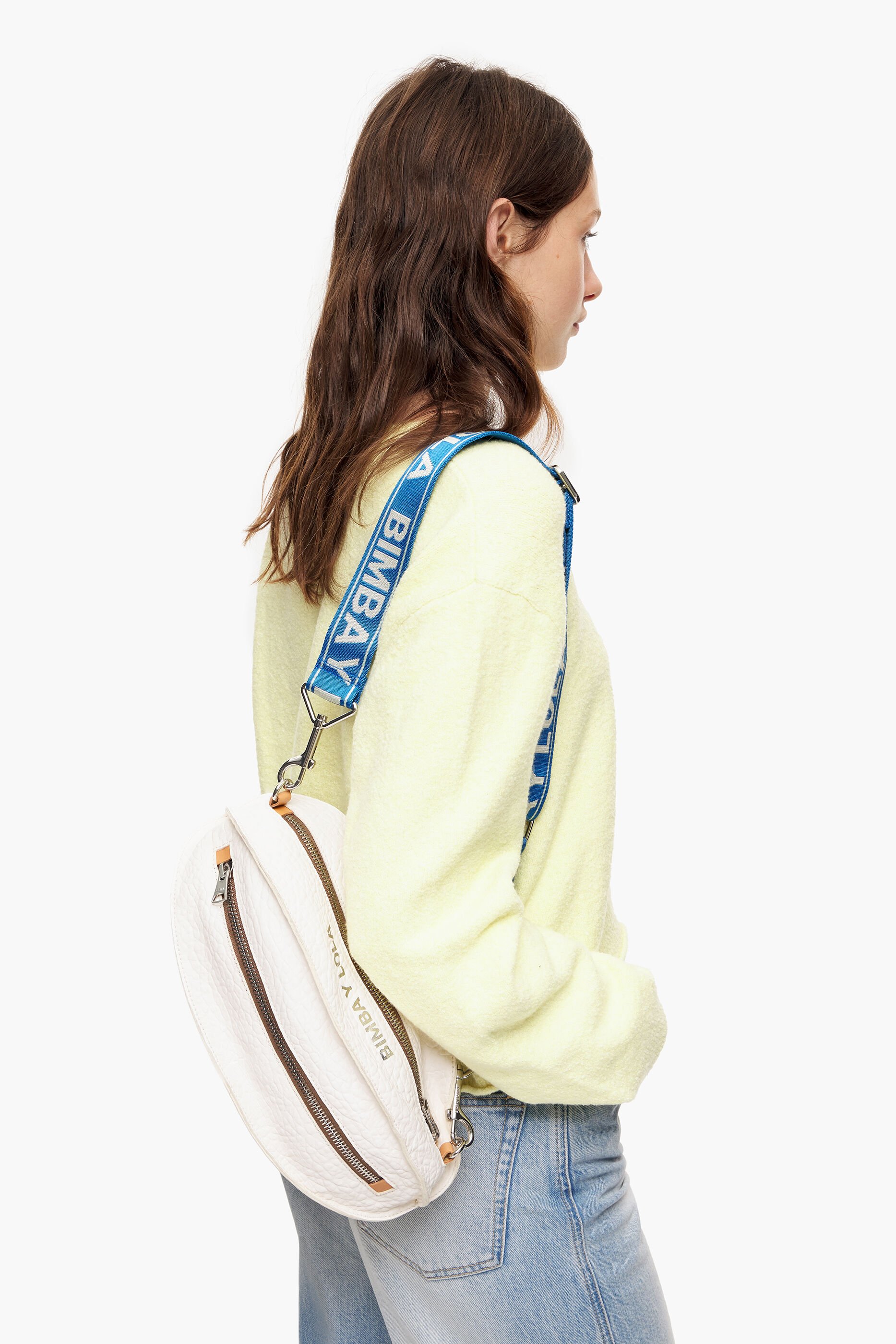 Bolsa Ball Bag tamanho G em couro branco