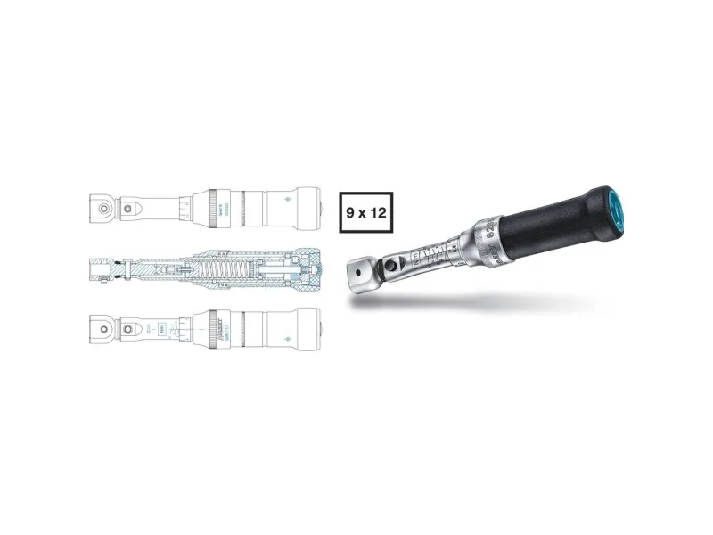 HAZET 6282-1CT, Slippe momentnøgle, Mekanisk, 0,4 - 40 Nm, Sort, Tyskland, 240 mm