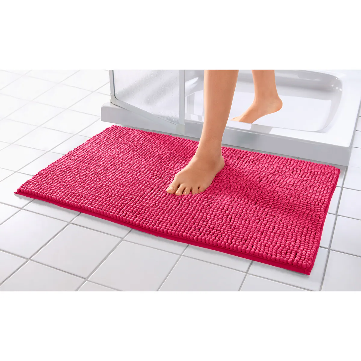 viva domo - Super-Soft-Badematte, 80x50 cm - brombeere
