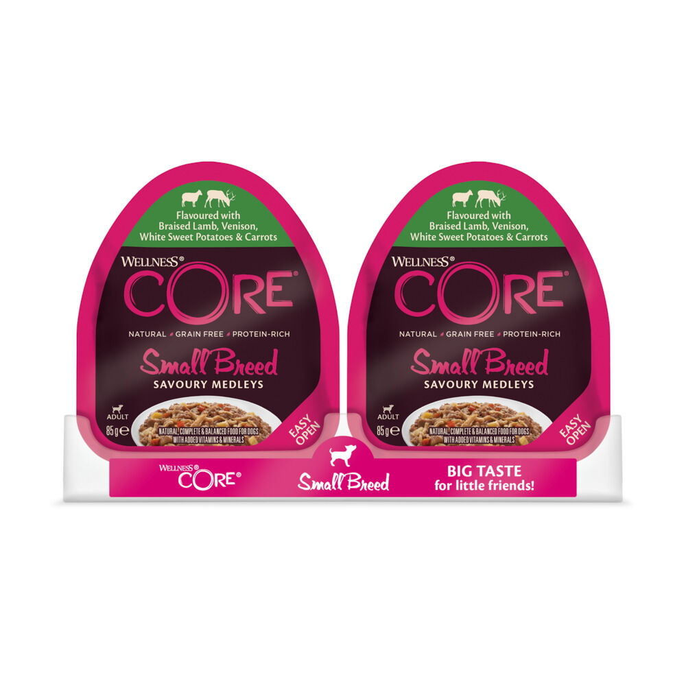 Wellness CORE Small-Breed Savoury Medleys  - Hondenvoer - 85 Gram - lam