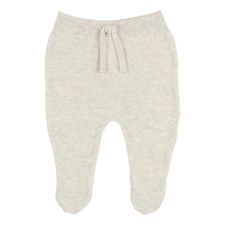Búho Legging à Pieds Maille Coton Bio | Ecru