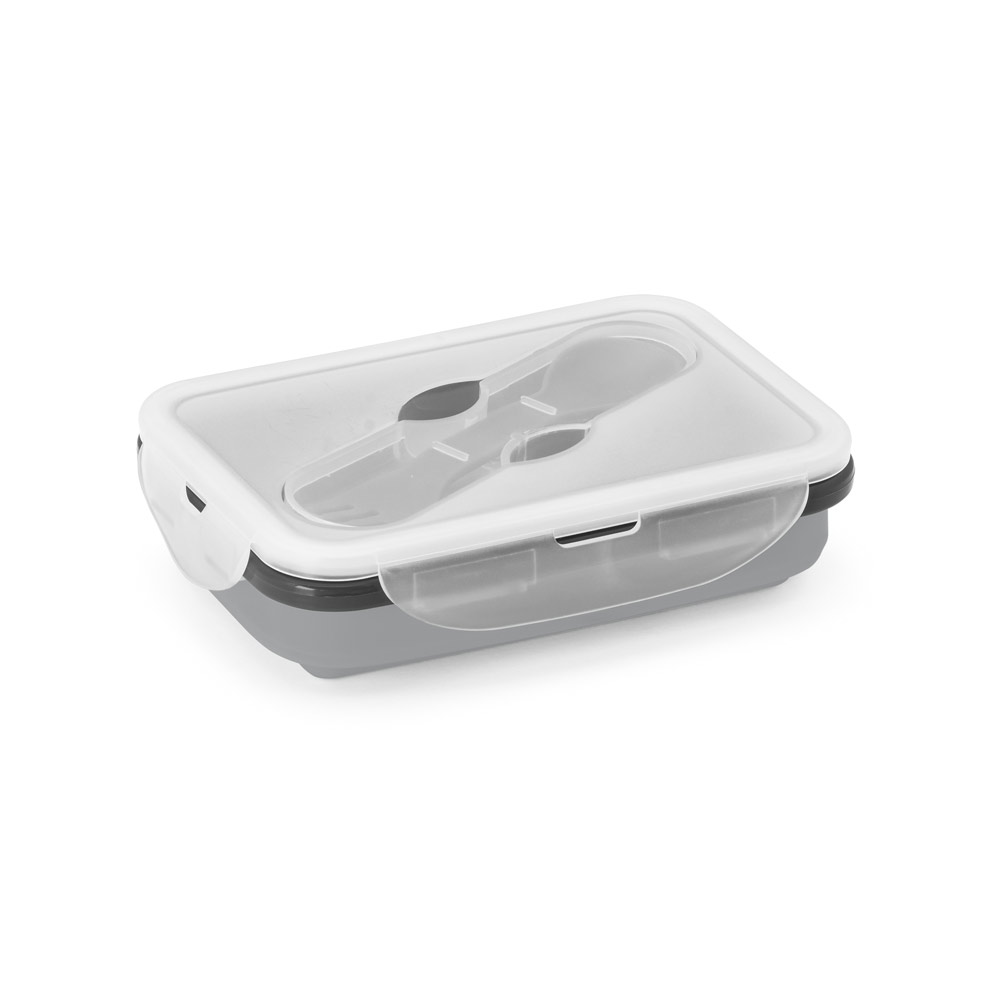 hi!dea 93847 - Lunch Box. Boîte hermétique rétractable en silicone et PP 640 mL