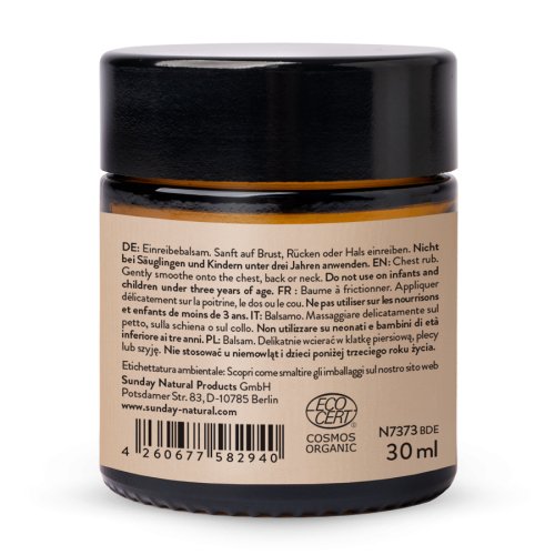 Sunday Natural Products  Breathe Chest Rub BIOKOSMETIK