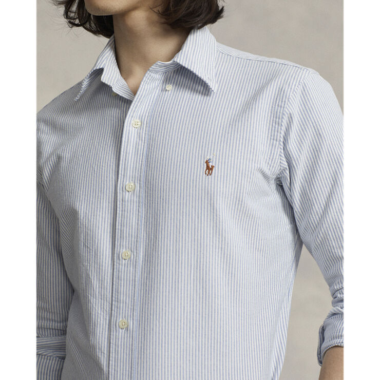 Polo Ralph Lauren Custom Fit Oxford Shirt Blue/white stripe