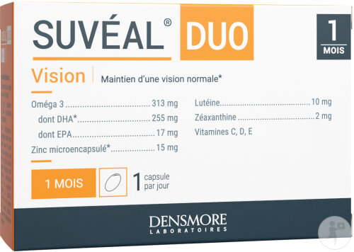 Laboratoire Densmore Suvéal Duo Complément Alimentaire Vision Cure 1 Mois 30 Capsules