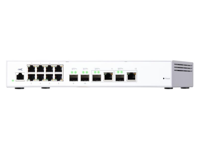 QNAP SFP  Switch QSW-M408-2C 12 Port QNAP QSW-M408-2C, Switch 8-Port 10GbE