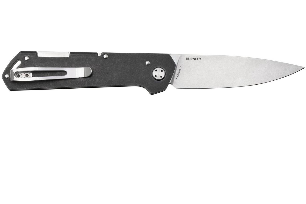 Böker Kihon Bifold 42a 110313, Stonewashed CPM MagnaCut, Black Stainless Steel zakmes, Lucas Burnley design