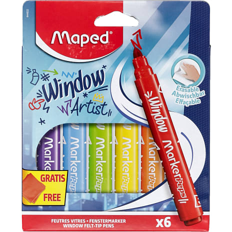 Maped Color'Peps vinduesmarkere - 6 stk.