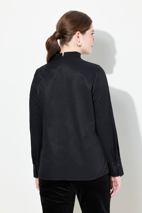 Bluse, Oxford-Gewebe, Kelchkragen, Langarm