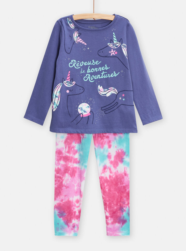 Pyjama phosphorescent animation licorne pour fille