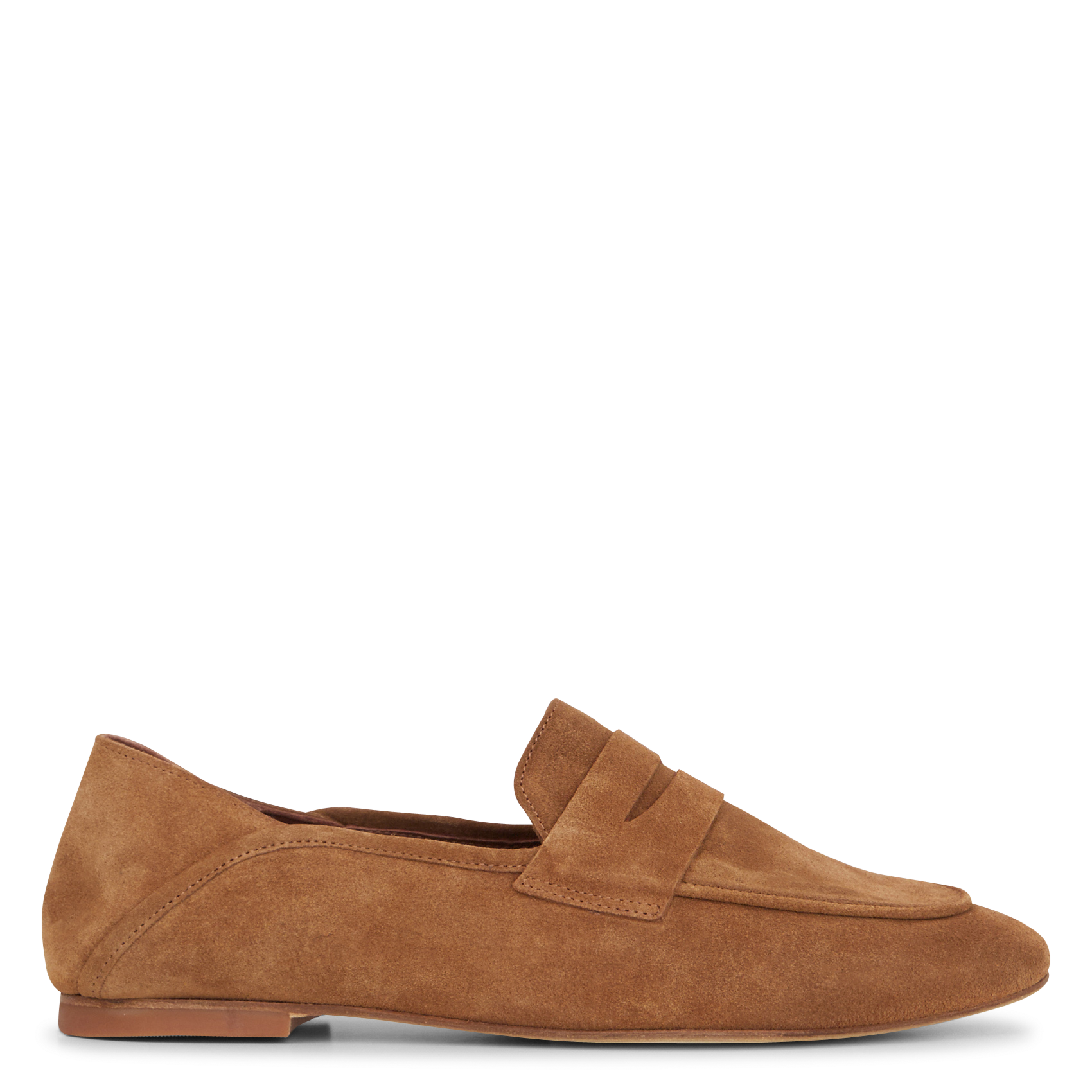 LINDSAY - Mocassins en cuir velours | Marron