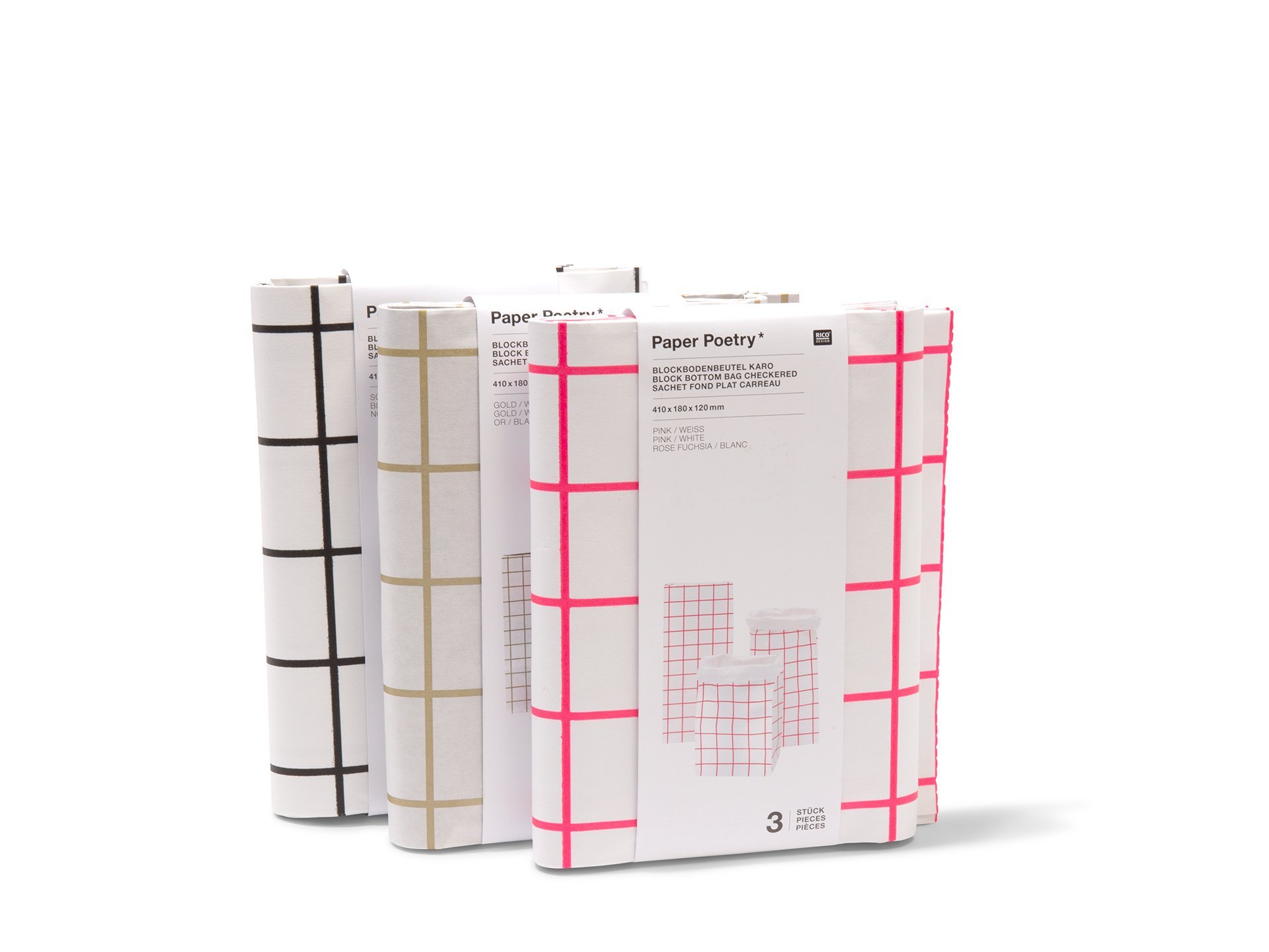 Paper Poetry Bodenbeutel kariert S