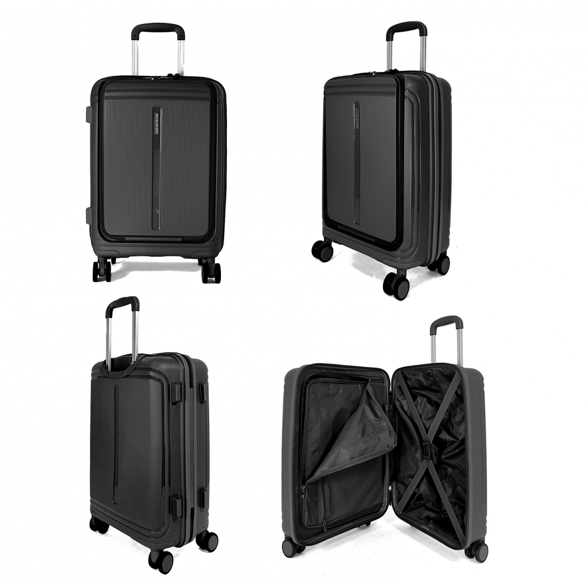 David Jones Lot 3 valises rigides extensibles dont 1 cabine porte-ordinateur 17