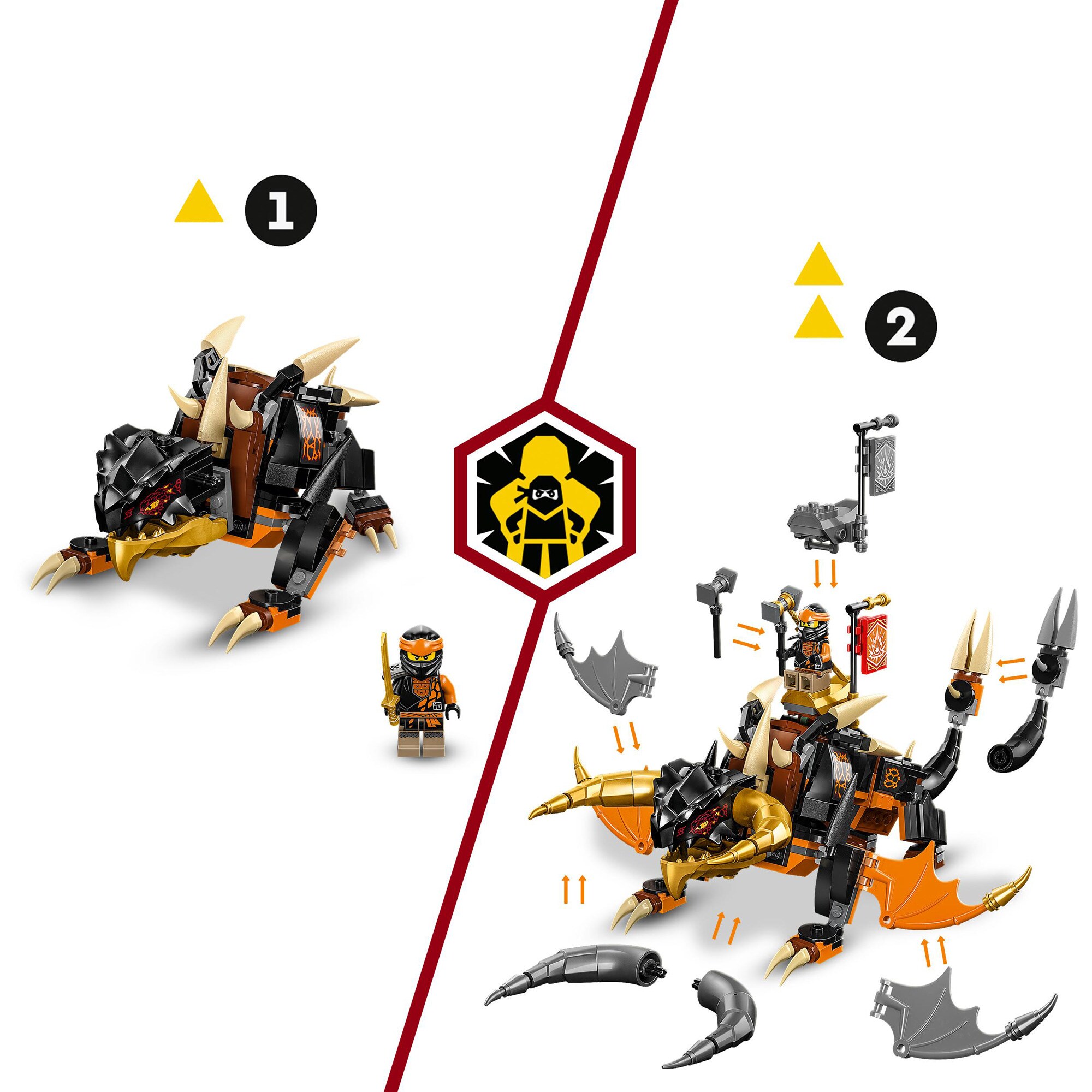LEGO Konstruktionsspielzeug Ninjago Coles Erddrache EVO