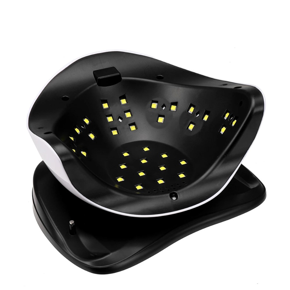 (120W) LED UV Nagellampe Nageltrockner Lichthärtungsgerät mit LED Display und Timer - Weiss / Schwarz