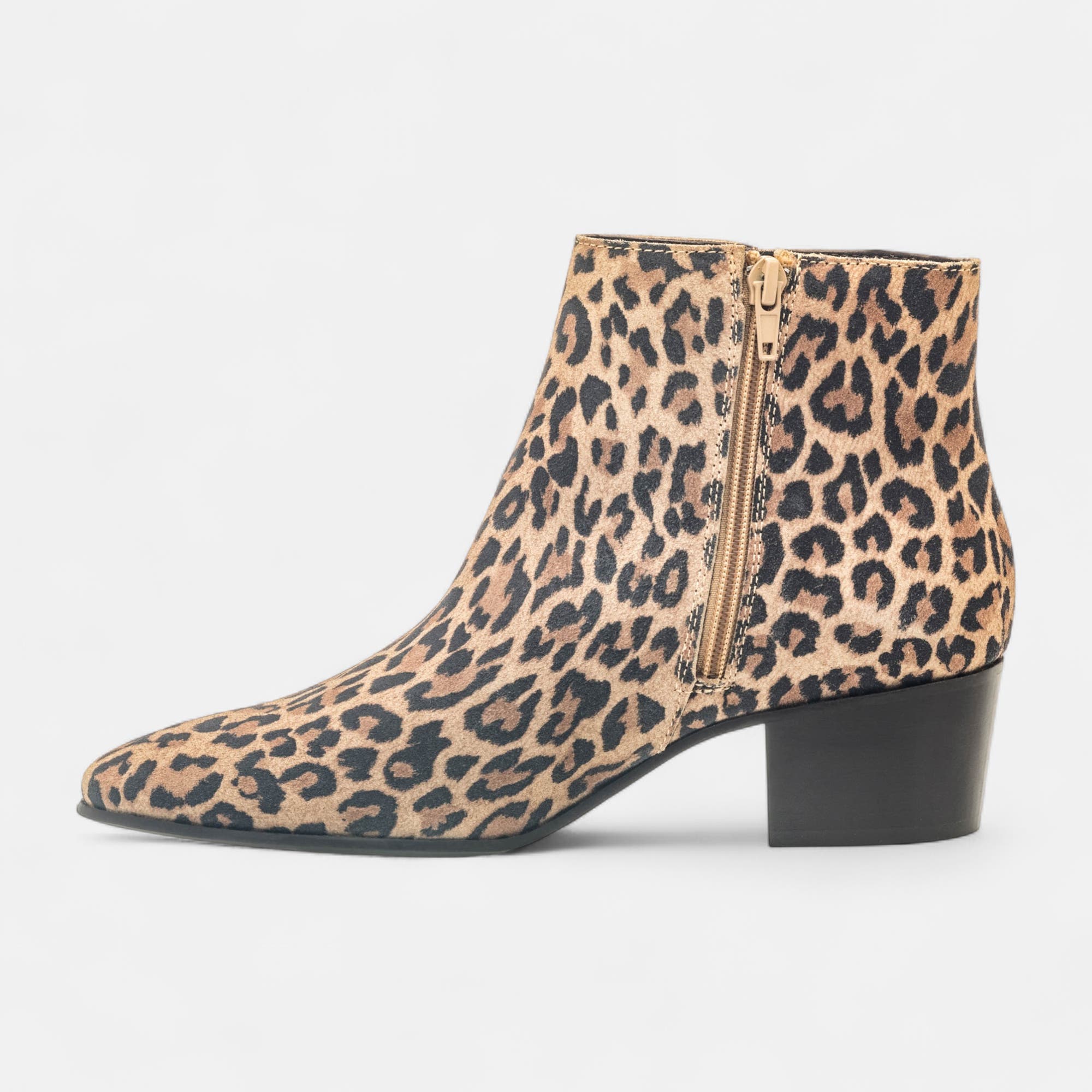 Bottines Femme en cuir cognac