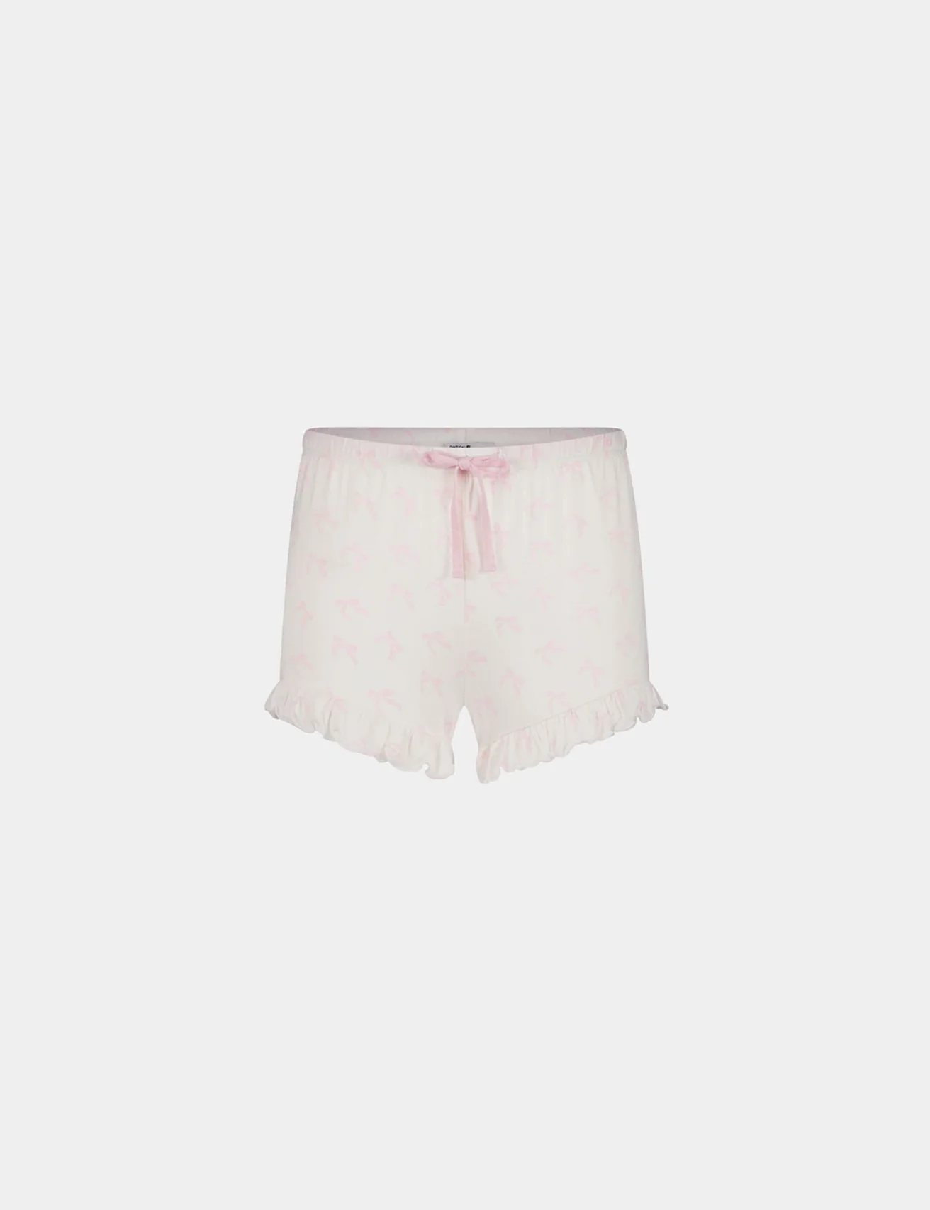 Ensemble de pyjama short à volants rose et blanc