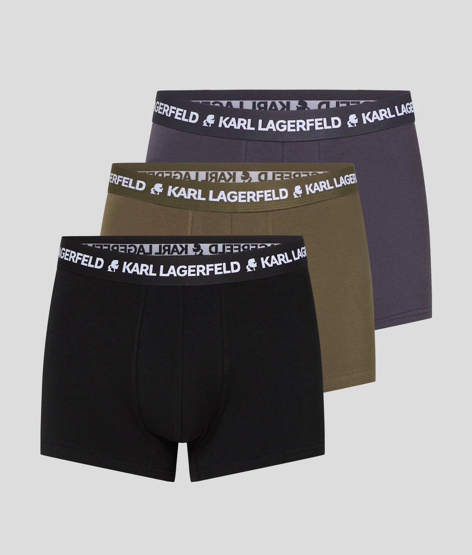 CALEÇONS MULTICOLORES AVEC LOGO KARL - LOT DE 3