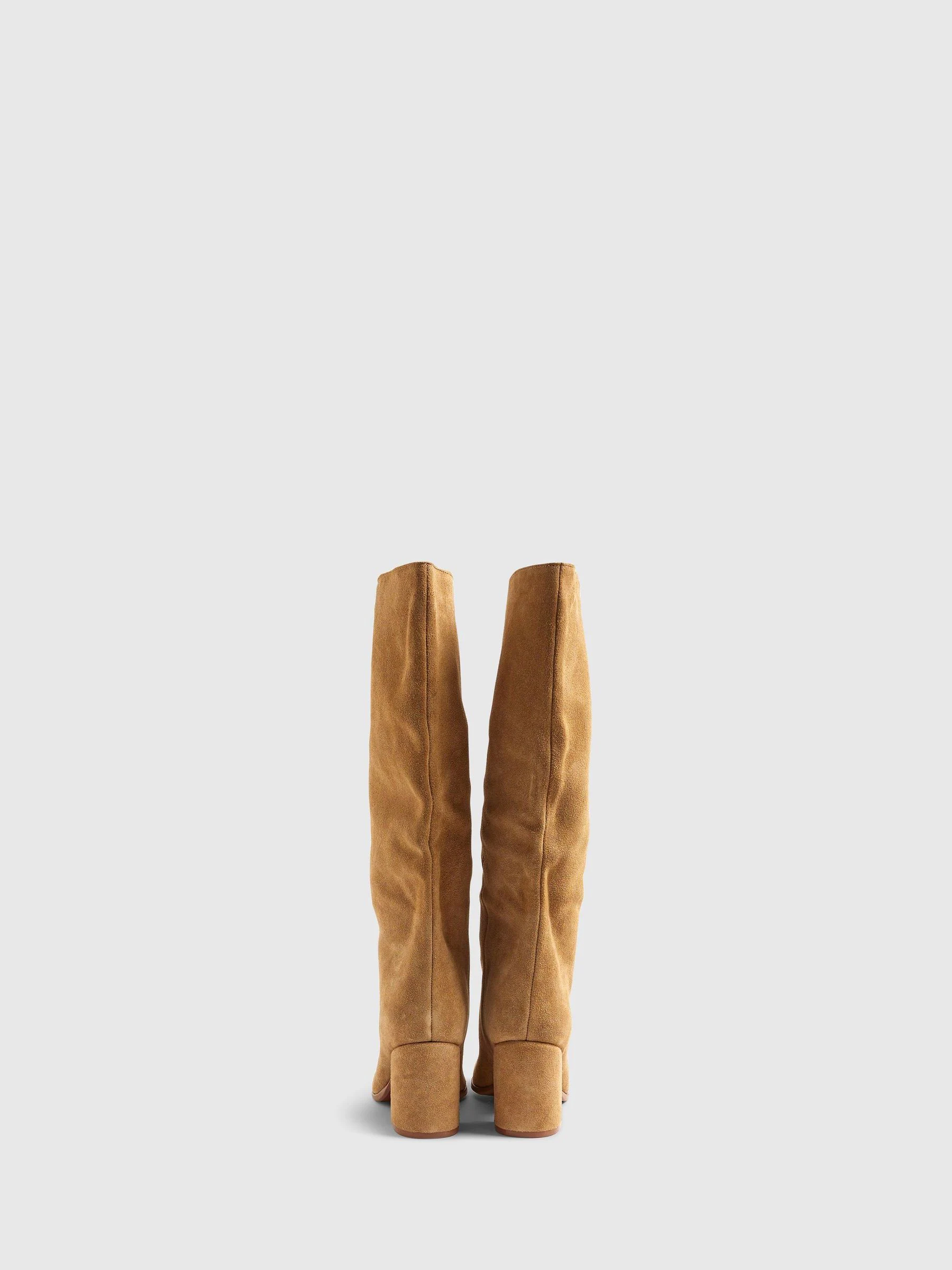 River Island Block Heel High Leg Boots