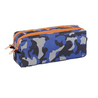 Trousse rectangulaire Camouflage - 2 compartiments - 2 modèles disponibles - Exclusivité Bureau Vallée - Viquel