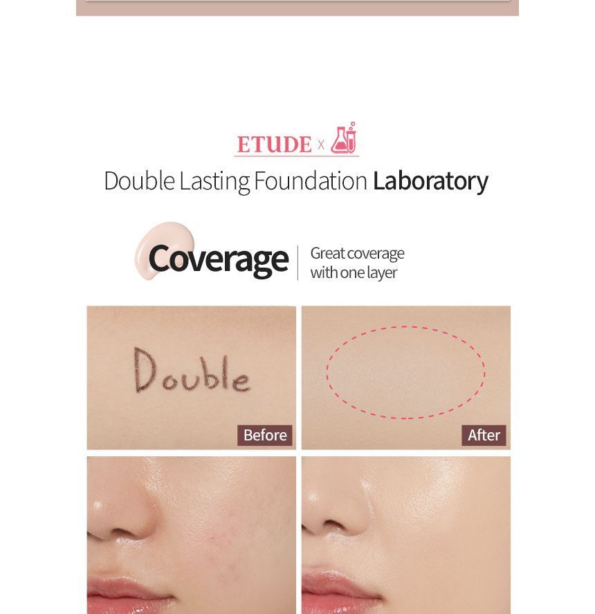ETUDE - Double Lasting Foundation NIEUW - 12 kleuren