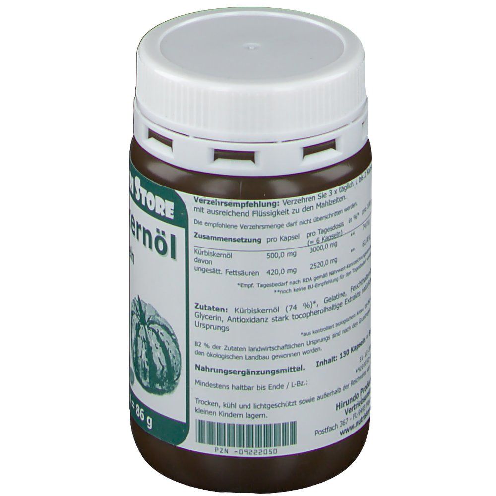 Kürbiskernöl 500 mg Kapseln