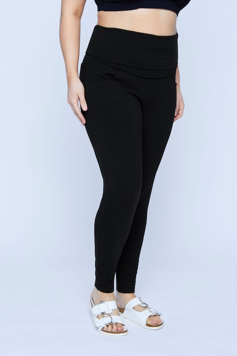 Bellieva-Leggings, breiter Elastikbund, Skinny Fit, Biobaumwolle, GOTS