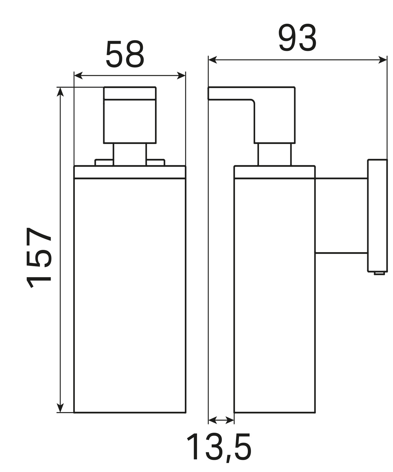 Haceka Edge zeepdispenser chroom