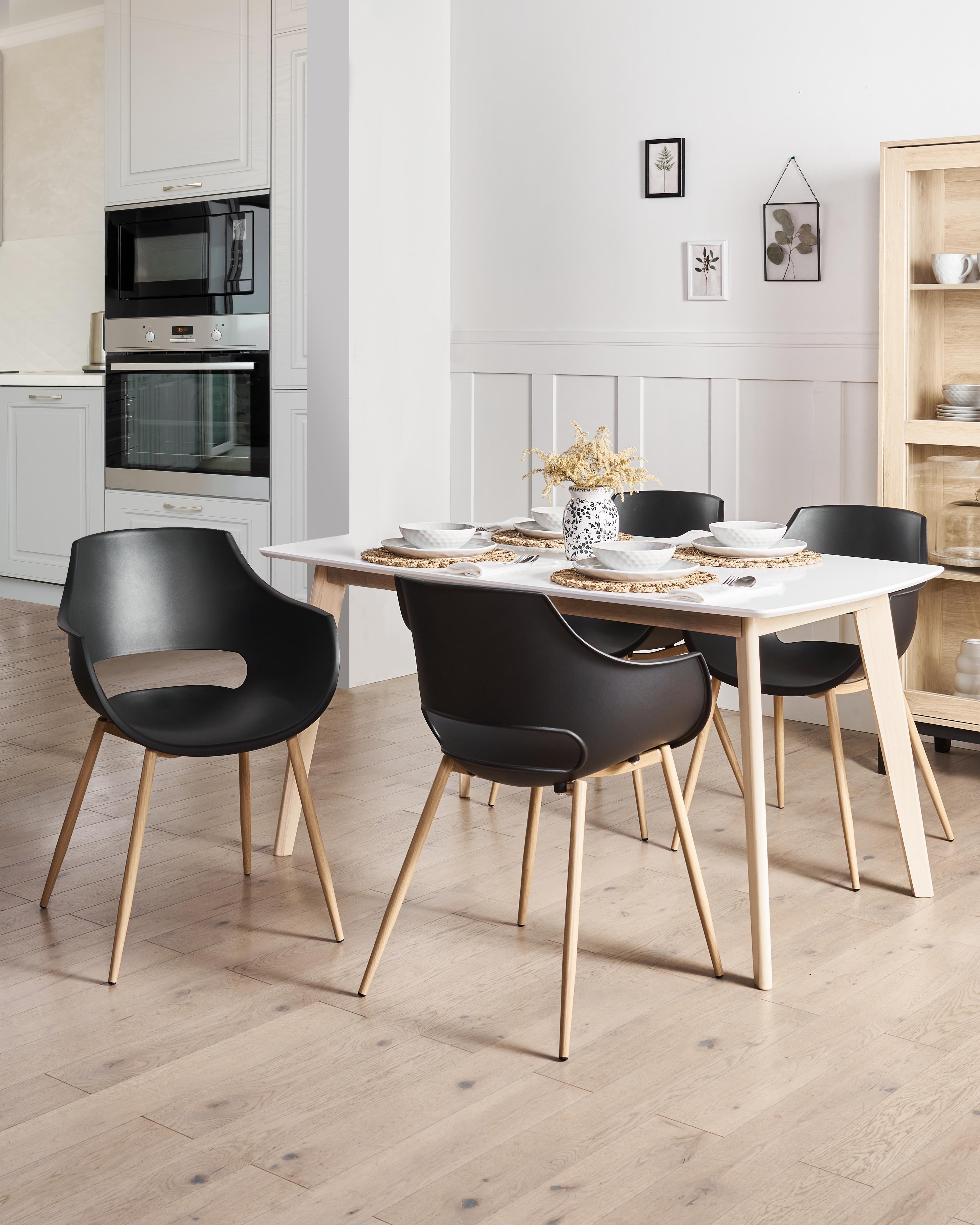 Set van 4 eetkamerstoelen MILLERS Zwart