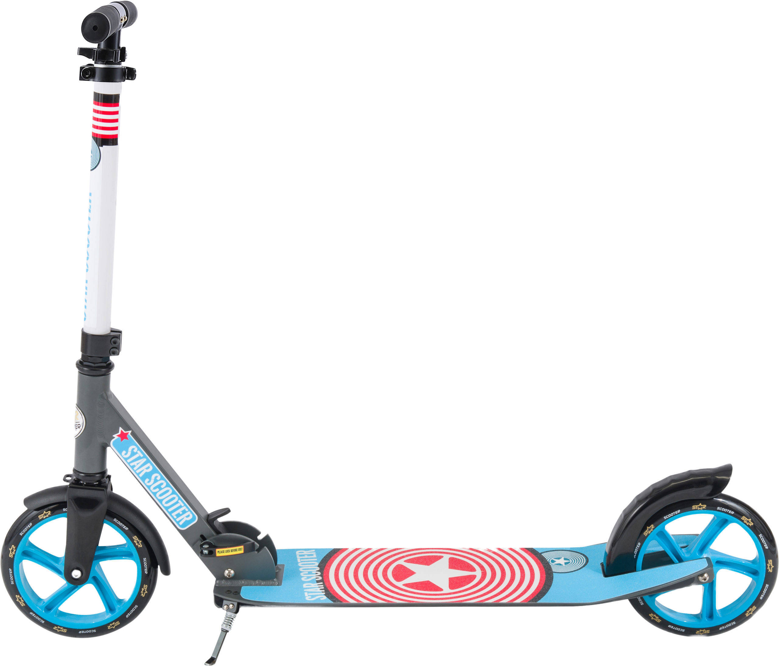 STAR SCOOTER Alu City vouwbaar 205mm XXL staplank, grijs / blauw