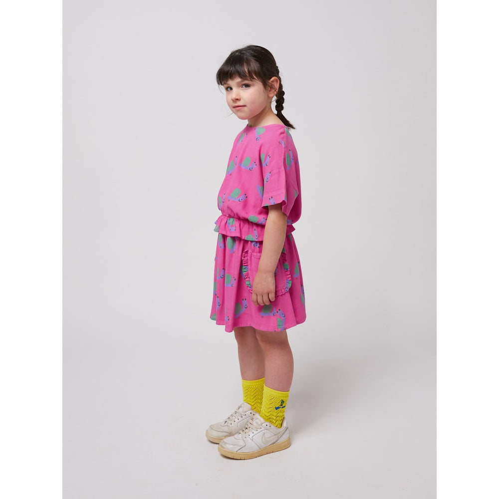 Køb Bobo Choses Fuchsia Funny Snail All Over Woven Bluse