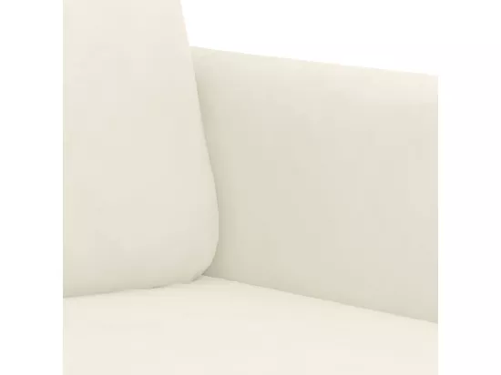 Canapé à 2 places Crème 120 cm Velours