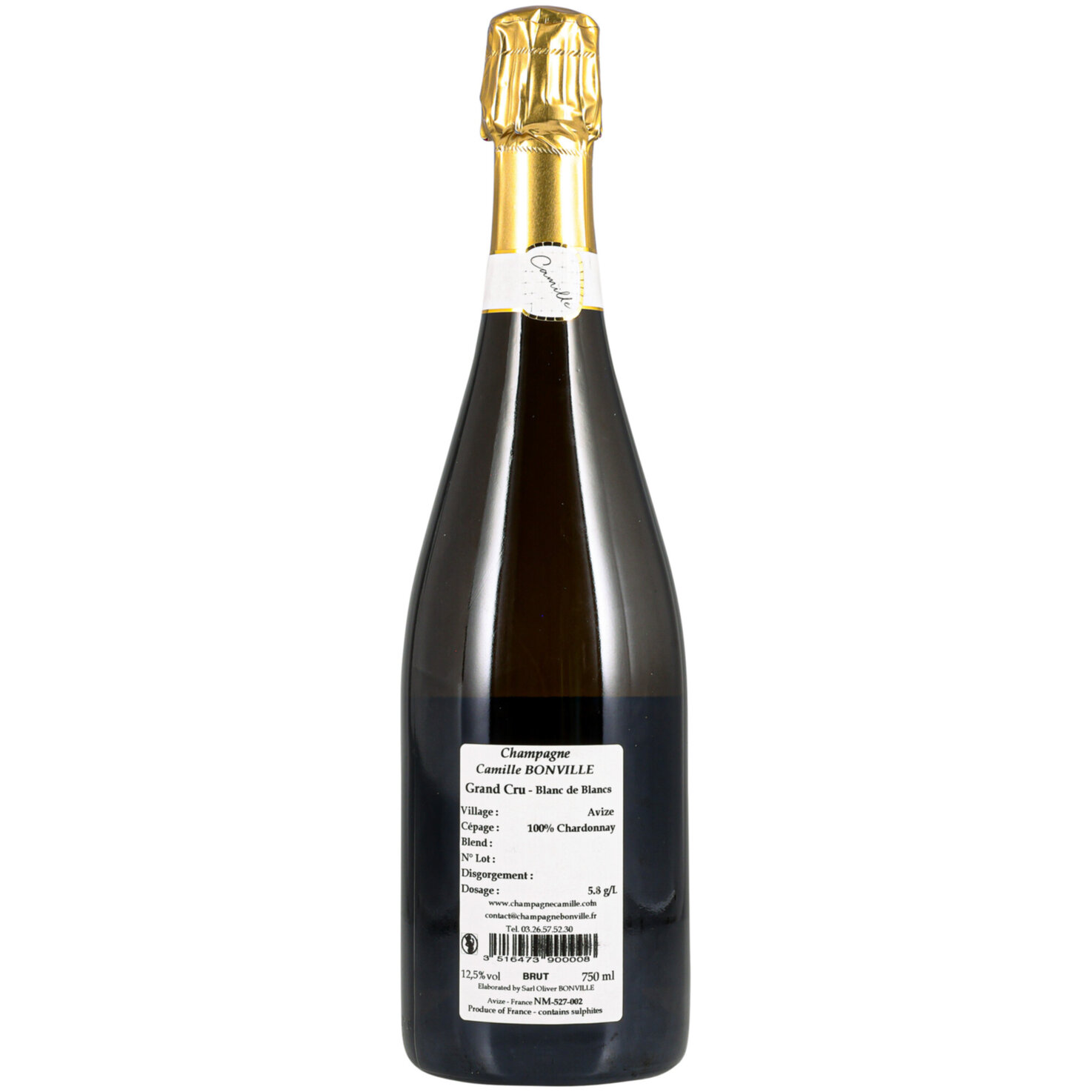 Champagne AOC Grand Cru Camille Blanc de Blancs à Avize -75cl