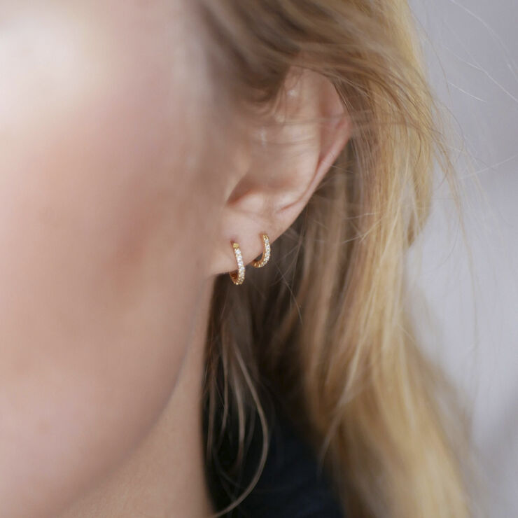 ENAMEL Copenhagen Hoops, Petite Flora 6 mm 925s/gp/m