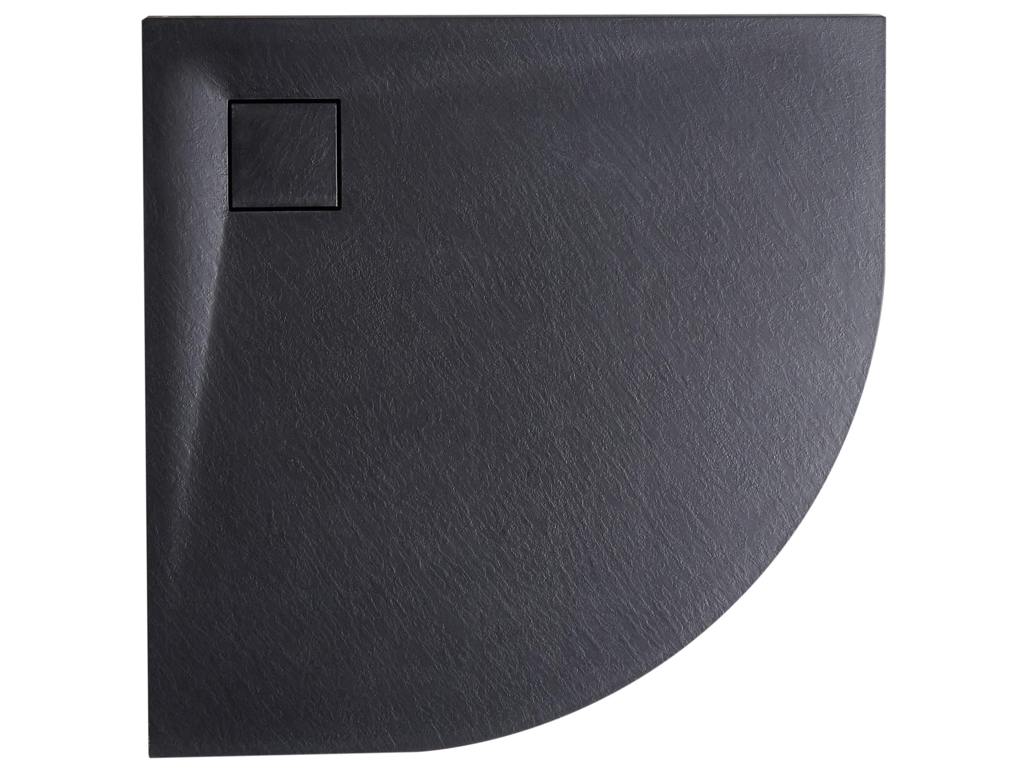 Douchebak PARON 80 x 80 x 3 cm Zwart