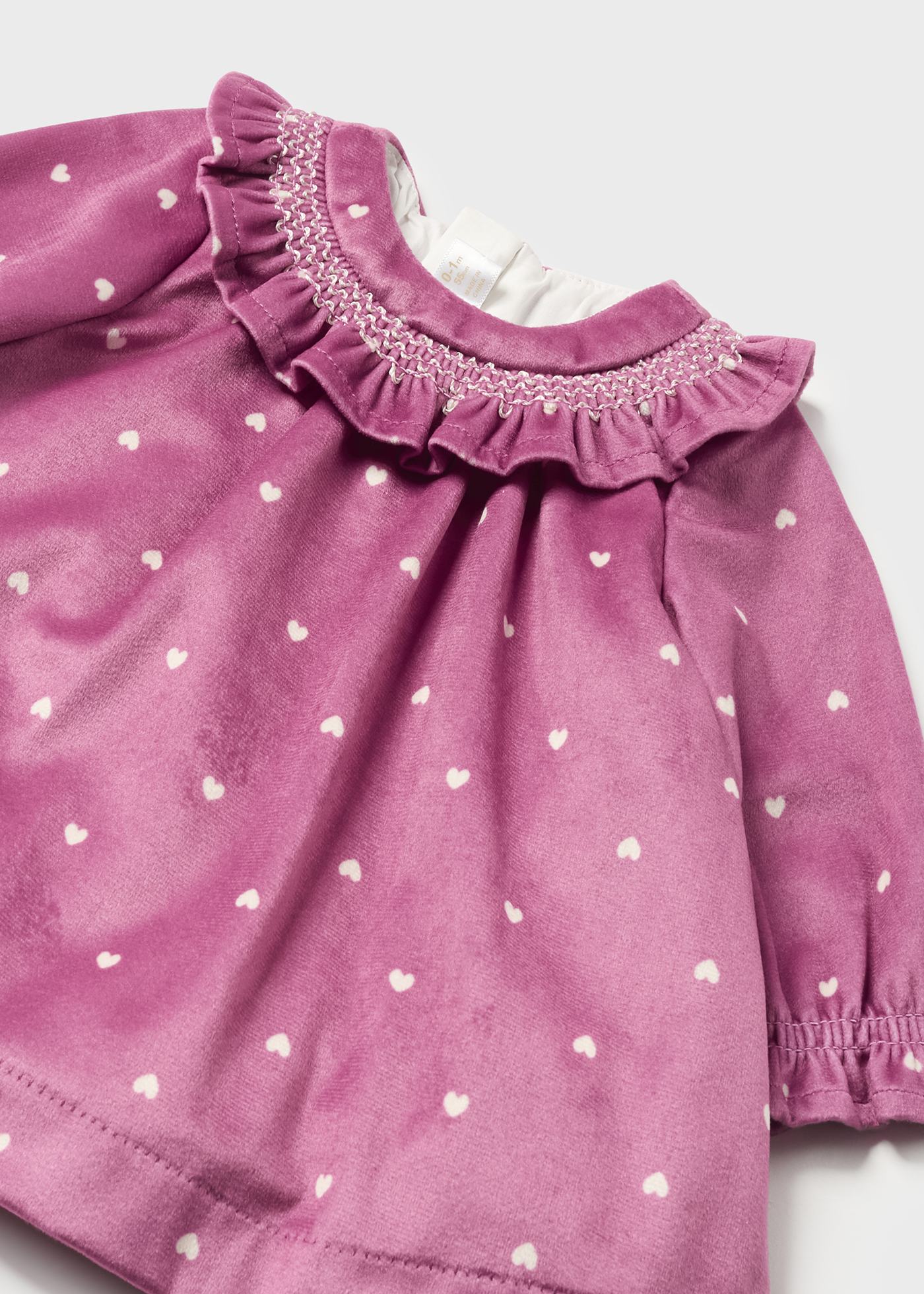 Vestido de veludo para recém-nascido