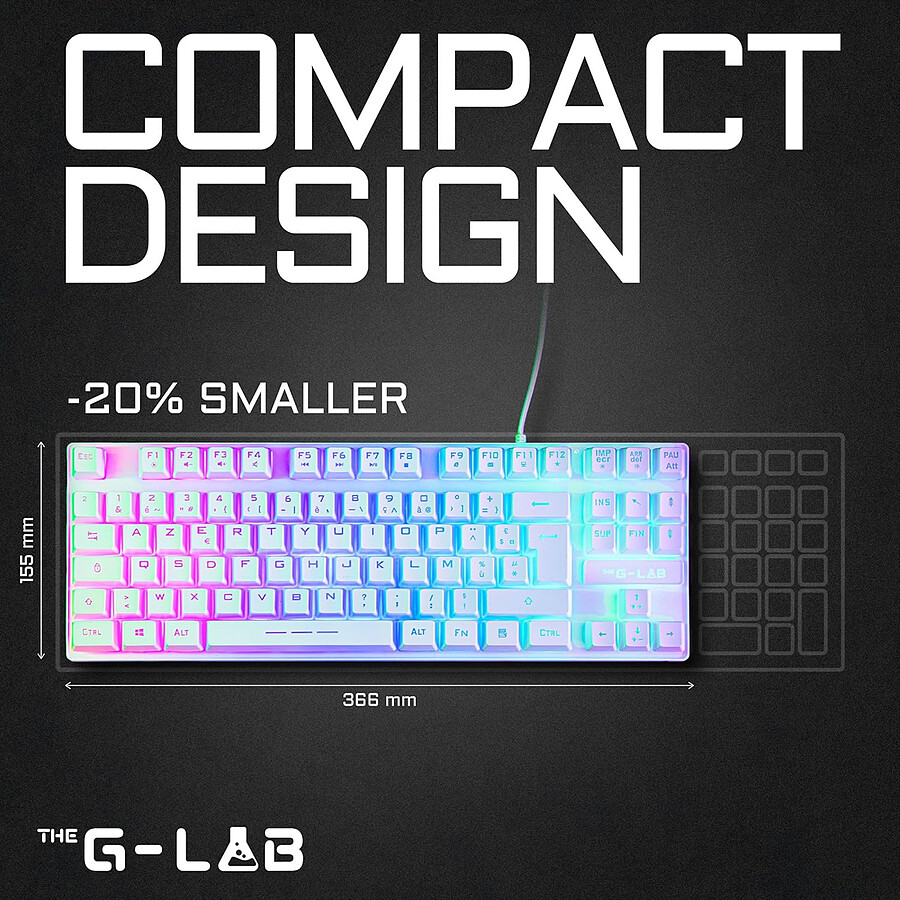 The G-Lab Keyz Caesium TKL - Blanc
