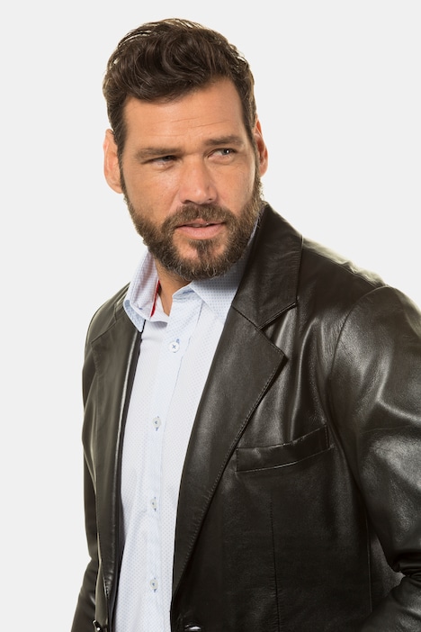 Blazer, Leder, weiches Lammnappa-Leder
