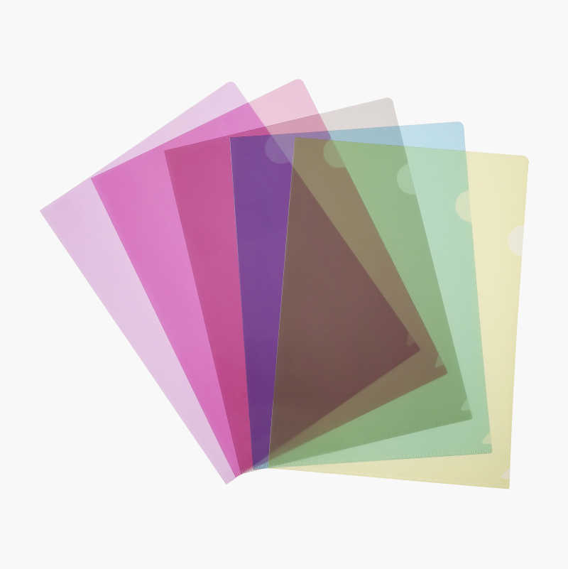 Plastlomme, A4, 12-pakning, assorterte farger