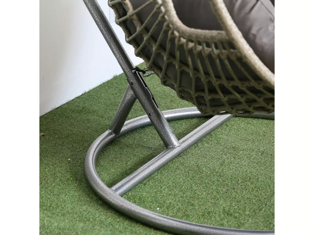 Fauteuil suspendu gris forme ronde SOUTH BEACH