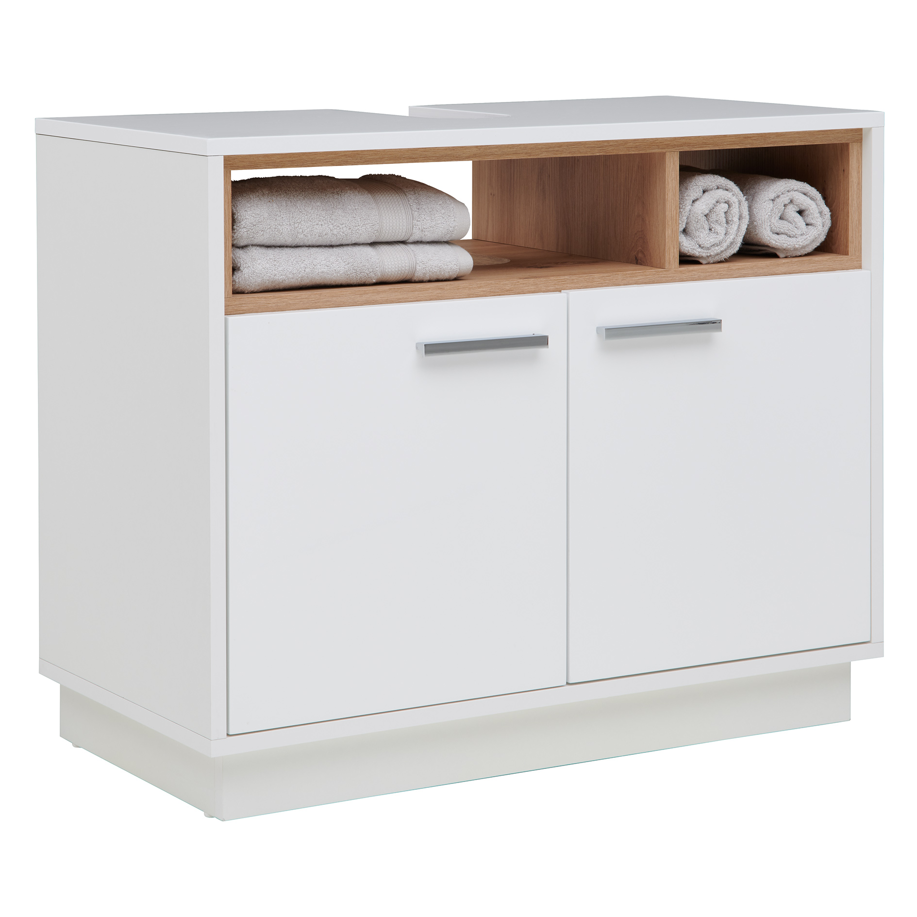 Waschbeckenunterschrank - weiß - Artisan Eiche - 80 cm