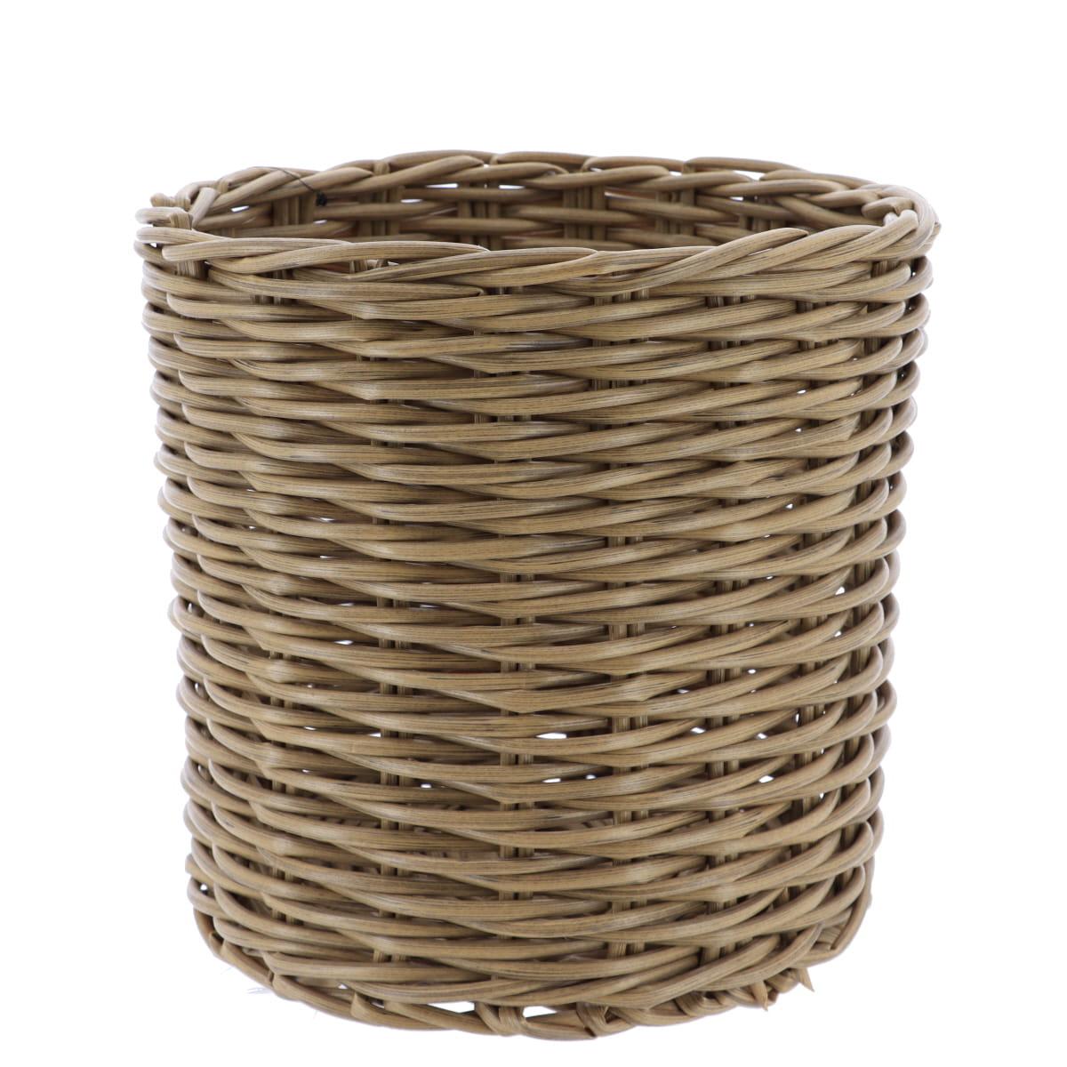 PANIERE A LINGE RECYCLE FACON OSIER 29X29CM NATUREL