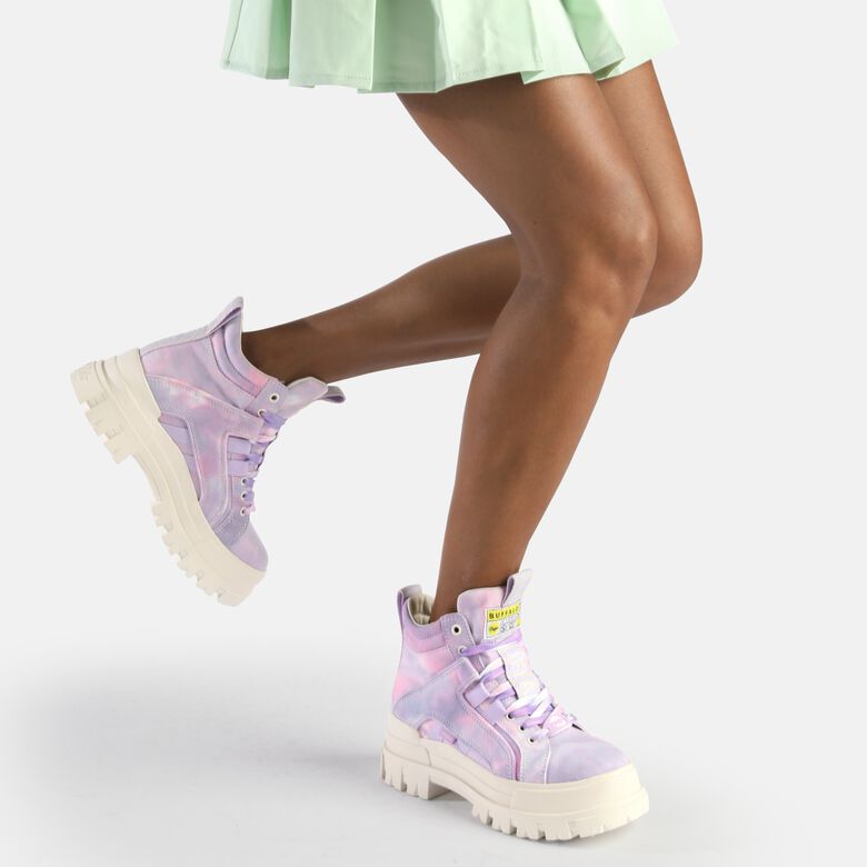 Aspha NC Mid Bottines véganes, tie dye lavande