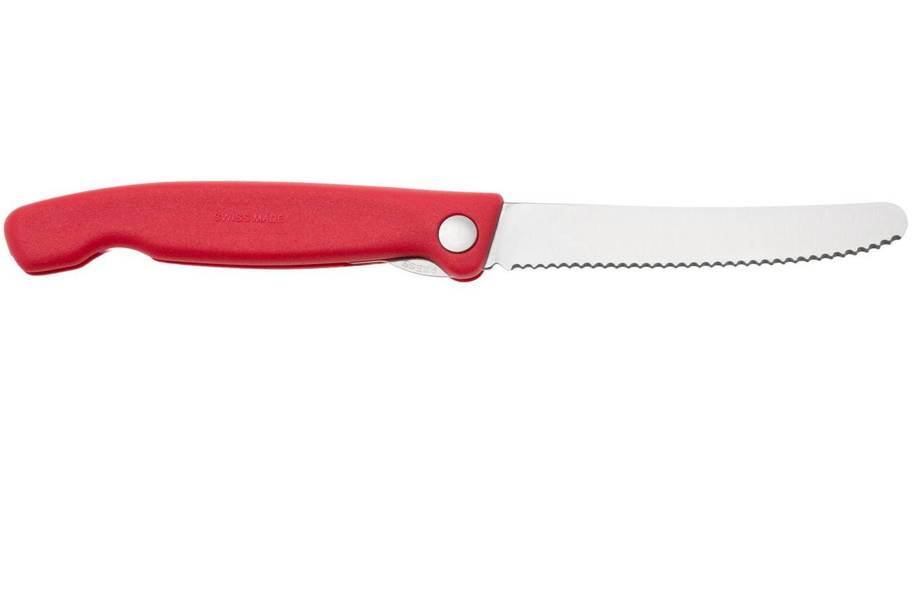 Victorinox Swiss Classic Picnic Knife 6.7831.FC1 Wavy, Red, vouwbaar gekarteld groentemes