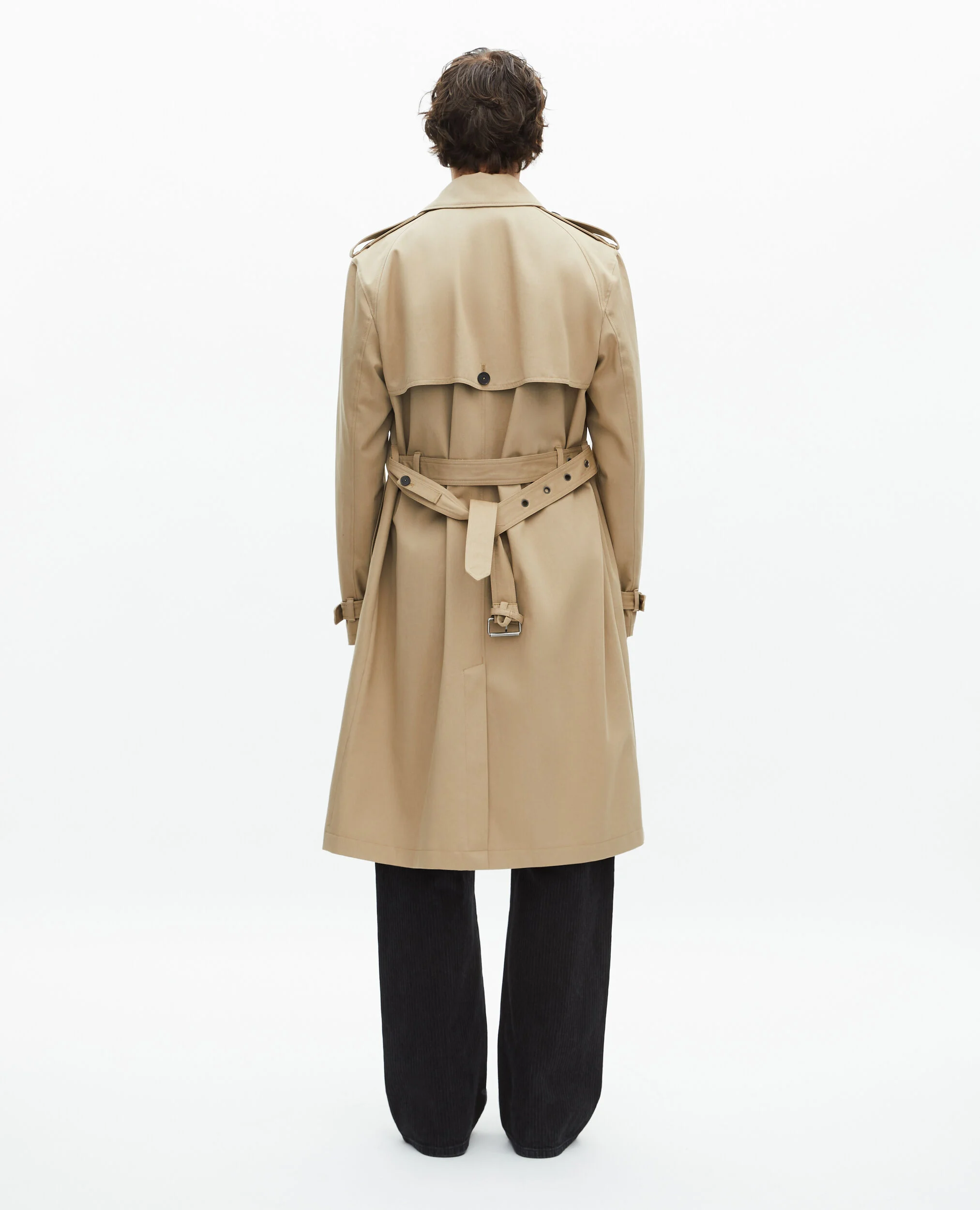 Trench coupe large beige