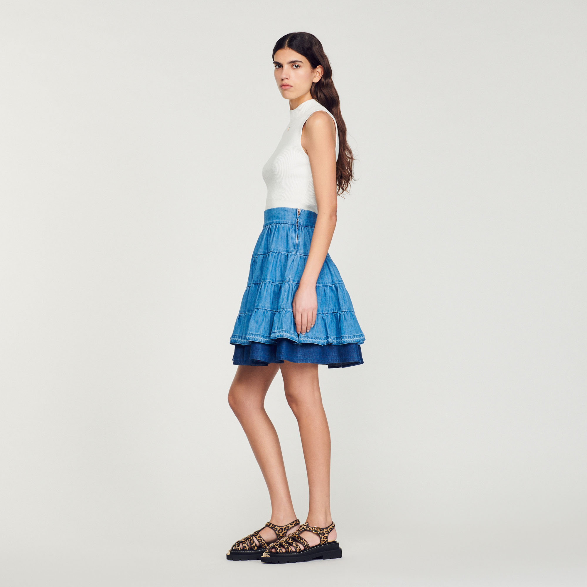 Jupe courte en denim