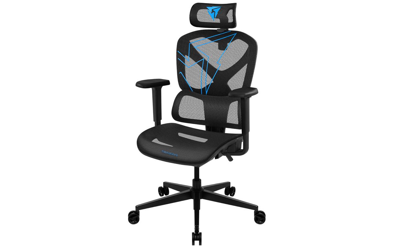 Bürostuhl YTC-Mesh Racer Blau/Schwarz<br>Ergonomischer Bürostuhl