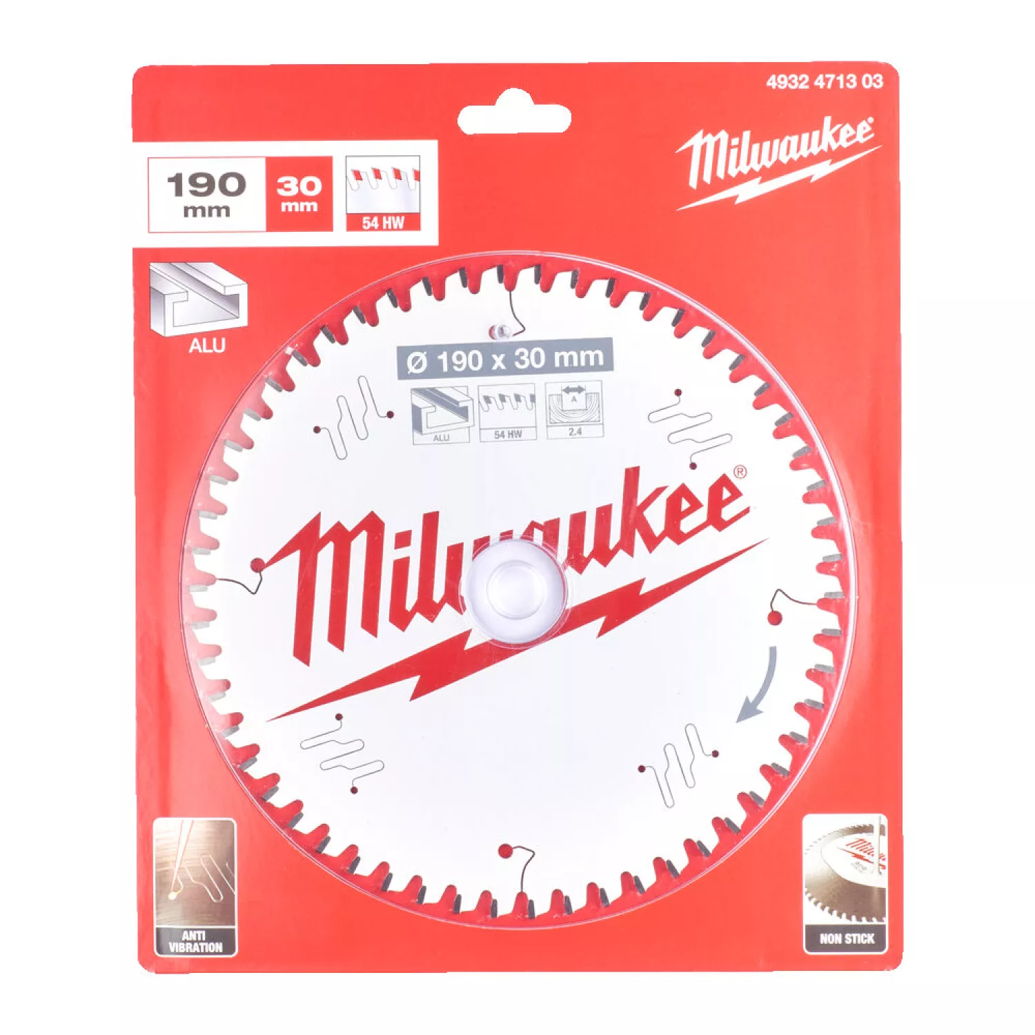 Milwaukee 4932471303 Cirkelzaagblad - 190 x 30 x 54T
